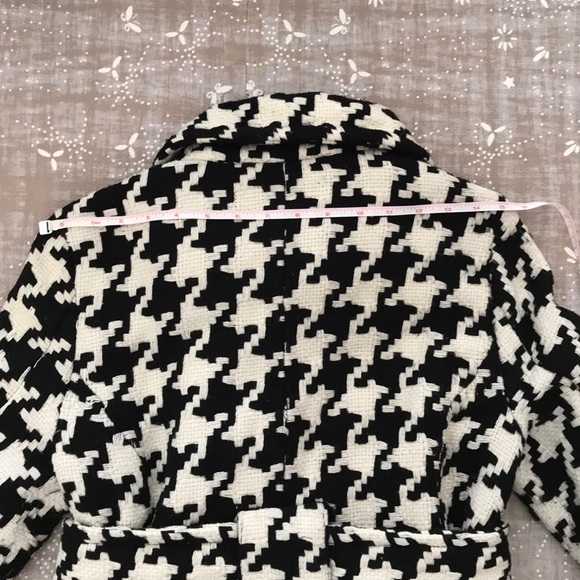 Woven Houndstooth Peacoat - Picture 6 of 6
